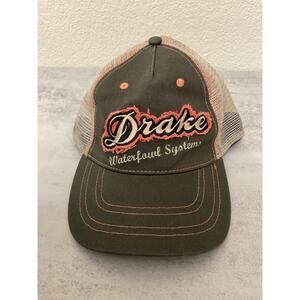 Drake Waterfowl Men's Trucker Label Cap Olive/Mesh Back One Size DW2890-OLV